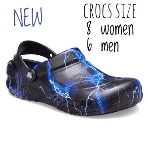 New! Unisex CROCS bistro graphic work clog size 8 women / 6 men
